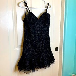 Lulu’s lacy black cocktail dress
